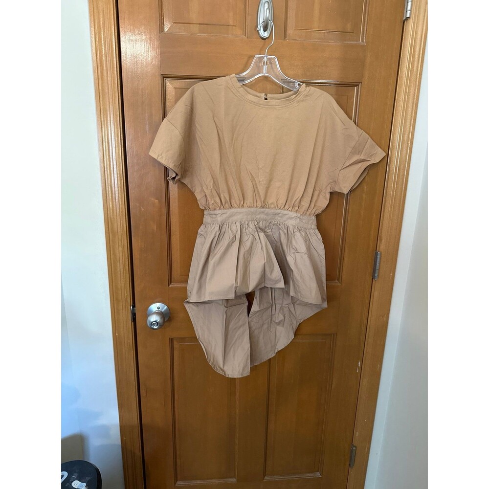 Hayden LA Backless Medium Camel Ruffle Top